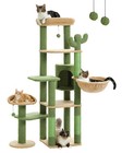 Pawz Road Cactus Series Tall Cat Tree Tower Scratching Post With Condo   Hammock