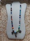  g25 From New Orleans  mardi Gras Glass Carnival Beads With 3 Charms