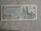 Mexico 10 Pesos  1971 Mexican Bell Hidalgo Cathedral  Currency Bank Note