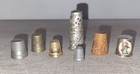 Vintage Mixed Lot Of 7 Collectible Sewing Thimbles