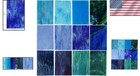 Blue Glass Variety Pack - 10 Large Tiles  4x6 In