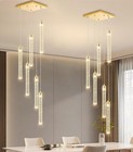Dolria Pendant Lights Kitchen Island Mini Chandelier Pendant Light 6 Lights Gold