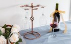 Wine Glass Rack  Bronze  Elegant Countertop Stemware Storage Hooks  Easy