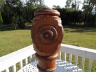 Antique Architectural Carved Oak Wood Newel Staircase Post Lamp Base Use 