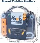 Toddler Tool Set - 11 Pc Kids With Box  Pretend Play Toys For Kids    
