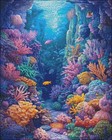 Coral Wonderland - Diy Chart Counted Cross Stitch Patterns Needlework Dmc Color