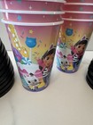 Gabby s Dollhouse Reusable Plastic Birthday Party Favor Cups Lot Of 20 With Lids
