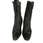 Antique Victorian Booths Womens Leather High Top Lace Up High Heel Shoes