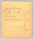 Bill Mcgowan  d  1954  Frank Shellenback Signed Baseball Album Page Beckett Bas