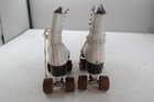 Vintage Chicago Quad Roller Skates White Leather W  Case Adult Size 5