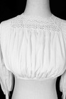 Antique French Edwardian-1920 s White Cotton Top Size Xxs Excellent Condition