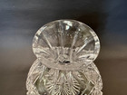 Vintage Abp Style Hand Cut Crystal Vase Starburst Hobstar Fan Cut Glass 7 25 