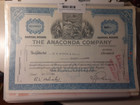Stock Certificate 8 Shares - The Anaconda Company Sep 19 1966  6e-4418 wb1 