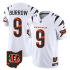 Joe Burrow  9 Stitched Jersey Men White Black Orange Football Fan Shirt