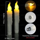 6pcs Battery Operated Flameless Led Taper Candles Light Christmas Window Candle