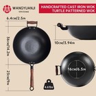 Wangyuanji 14 1  Cast Iron Wok Flat Bottom   Glass Lid - All Cooktops Uncoated