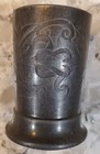 Antique Silver Plate pewter Toothpick Holder Engraved  take Your Pick  Vintage 