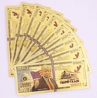Wholesale Lot 100 Pcs Gold Banknote Trump 2024 Us Dollar Money Craft Gift Game