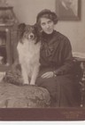Charming Woman With Her Collie Dog   Leipzig  Germany  by Bellach   Cabinet Card