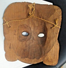 Vintage Hand Carved Wooden Mayan Ruler Mask From Guatemala