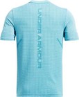 Under Armour Seamless Grid Mens Training Top Blue Short Sleeve Gym T-shirt