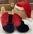 Dan Dee Christmas Dog Collectors Choice Plush Santa Hat Black Boots Tan Puppy 7 