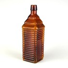 Drakes 1860 Plantation X Bitters Med Amber Bottle  Antique Glass  6 Log D108 10 