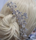 Silver Tone Hair Comb Bridal Wedding Crystal Rhinestone Hair Accessories 041718