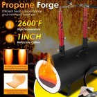 Gas Propane Forge Furnace With Dual Burners Blacksmith Knife Tool Farrier Making