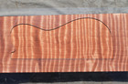 Salvage Old Growth Curly Redwood 23 3 4  X 8 3 4  X 2 3 16  Guitar luthier craft