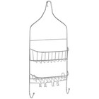 Bath Bliss Contoured Head Design 2-shelf Chrome Shower Caddy Organizer