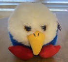 Puffkins Patriot Plush Swibco Patriotic Red White Blue Eagle Toy Tagged 1998 Usa