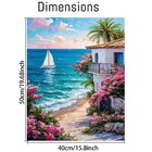 Beach Paint By Numbers Kit For Adults Scenic Diy Acrylic Canvas Art Set