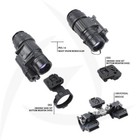 L4g24 rqe Dual Bridge oss Shoe Set K-clip Dovetail Night Vision Helmet Mount Set
