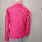 Champion Girls Reversible Jacket Size Xl  14-16  Pink Woven Knit Full Zip Euc