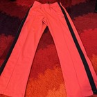 Victoria   s Secret Pink Boyfriend Lounge Track Pants Neon Red orange 2012 Small