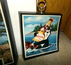 1950 a Hamms 3- Piece Palque Set Hamms Bear   Squirrel   Lake Scene