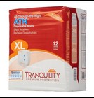 Tranquility All-through-the-night Atn Disposable Adult Brief - White Size Xl