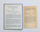 Two Different Vintage John F  Kennedy Jfk Funeral Prayer Cards