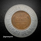 1937 Stork Club  New York City  Encased Lincoln 1937 Cent  4 37