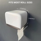 Self Adhesive Toilet Paper Holder With Shelf  Waterproof Covered Toilet Paper   