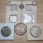 90  Silver   3 Face Silver Lot  21 S Morgan  1 2 Dollars  Quarters  Dimes  P-3fa