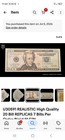 U30591 Realistic High Quality 20 Bill Replicas 7 Bills Per Order Rigid M G1n