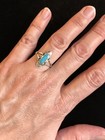 Turquoise 925 Sterling Silver Southwestern Gemstone Ring Size 7 Indian Native