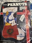 Malina Peanuts Snoopy Jeweled Christmas Stocking Kit Vtg 50  Complete Dear