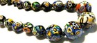 Vintage antique Venetian Millefiori Round Glass Beads Beaded Necklace
