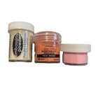 Lot Of 3 Embossing Powders Paper Source Pink Ranger Tea Rose Stampendous Ivory