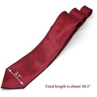 Classic Mens Solid Ties Formal Neck Tie For Business Wedding Burgundy