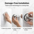 Suction Cup Toilet Paper Holder  No Drill Wall Mount Tissue Roll Holder 6 