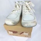 Vintage Child Life Baby Shoes High Boot White Leather Walking  Size 3 5 D 440